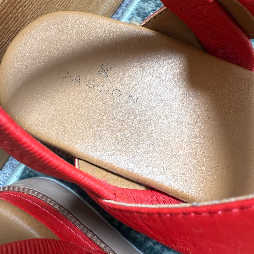 Caslon Red Platform Sandals with Chunky Sole - Picture 4 of 6